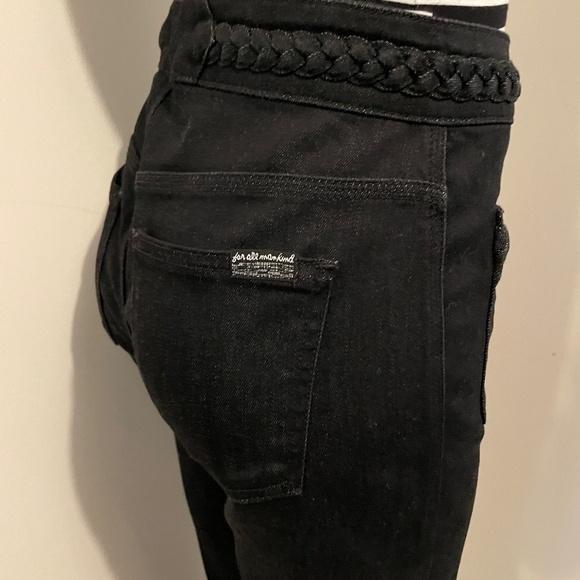 Seven for all mankind jeans flare braided detail black size 26 - Picture 5 of 7